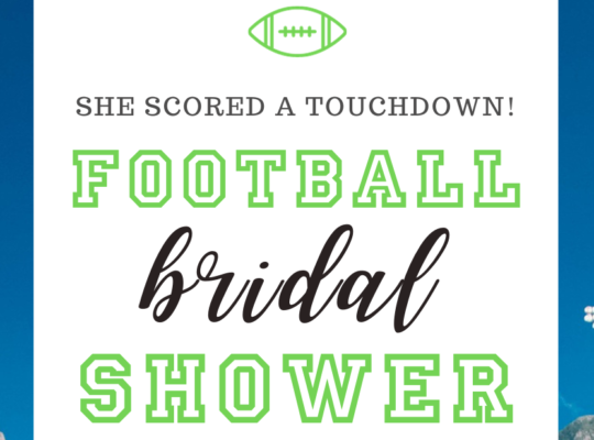 She scored a touchdown! A complete list of how to throw a football themed bridal shower or football themed couples shower. Let's countdown to kickoff for the big wedding day!