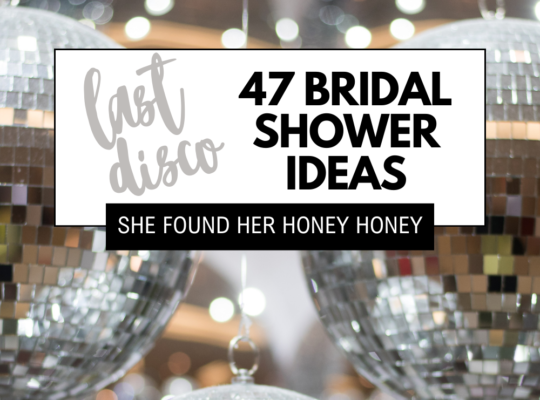 She found her honey honey! Here you'll find a list of 48 groovy items you need to throw a last disco bridal shower.