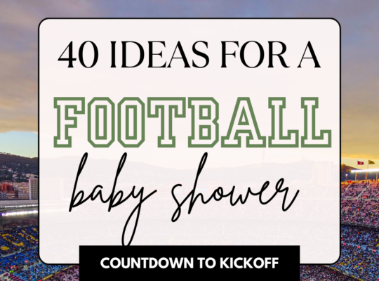 Touchdown its a baby! A complete list of 40 ideas for your football baby shower. Time for huddles and cuddles!