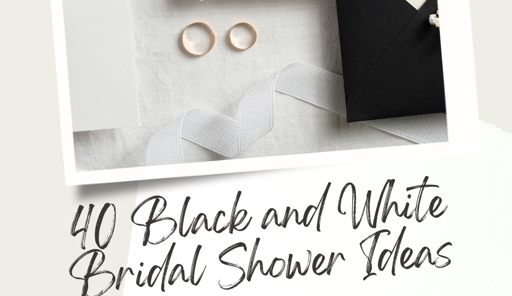 Celebrate the modern bride to be in style! 40 essential items you need to host a black and white modern bridal shower.