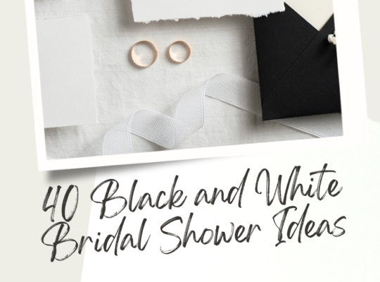 Celebrate the modern bride to be in style! 40 essential items you need to host a black and white modern bridal shower.