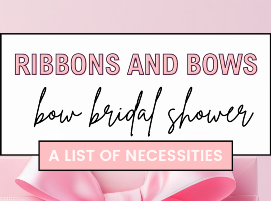 She's tying the knot! A complete list of pink, girly items you need to host a ribbon and bow bridal shower.