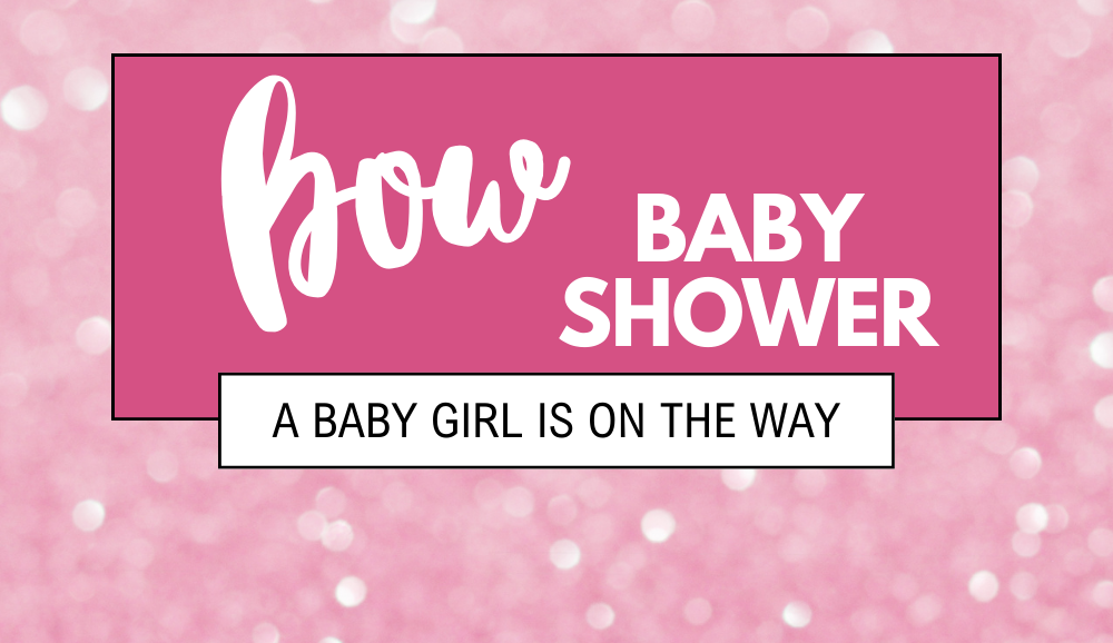 A sweet baby girl is on the way! Shower the girly mom-to-be with a pretty in pink ribbon and bow baby shower.